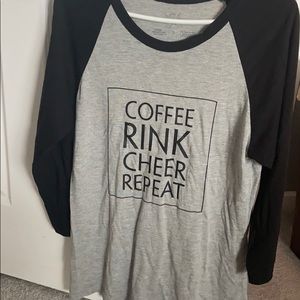 Hockey mom baseball style T-shirt